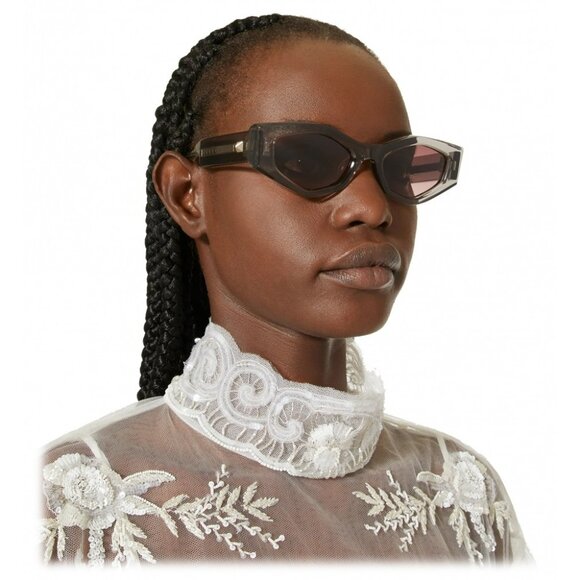 Valentino Women Sunglasses Translucent Grey Rose Irregular V - TRE VLS-101C-51 - Picture 14 of 14